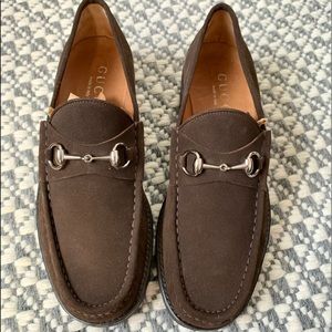 Gucci horsebit buckle loafer with Lug Sole- Brown Suede